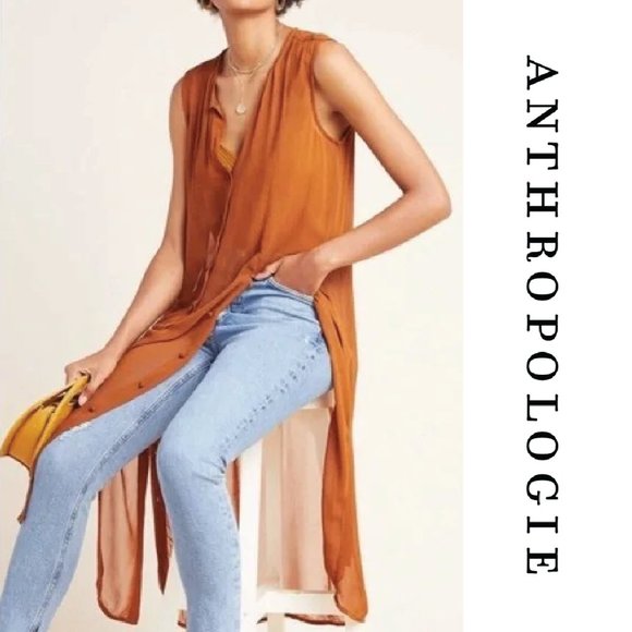 Anthropologie Tops - Maeve Meriwether Sheer Button Down Top - 12